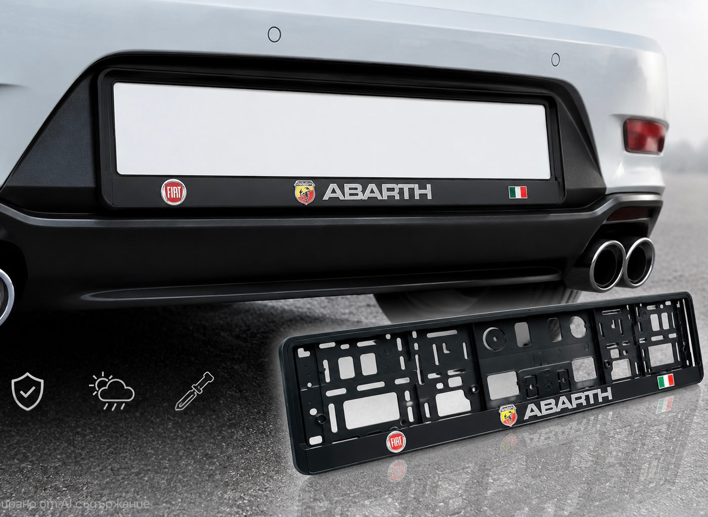 Cadres de plaque d'immatriculation Fiat Abarth