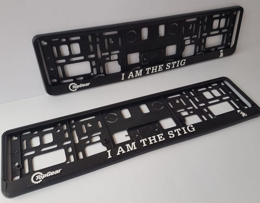 High Quality Licence Plate Frames. I am the stig