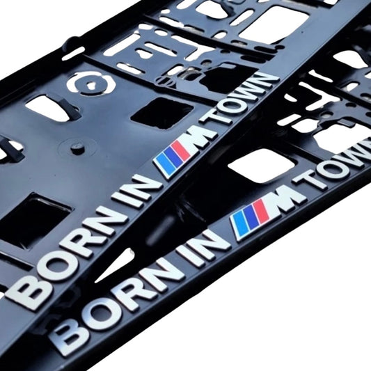 Born in M Town Number Plate Frames