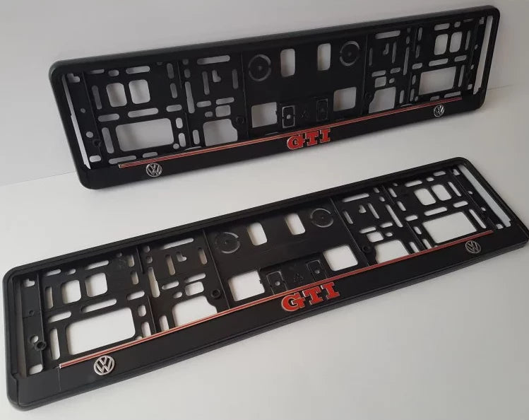 Vw Pattern Frame VW GTI Number Plate Frames – OEM Stylez