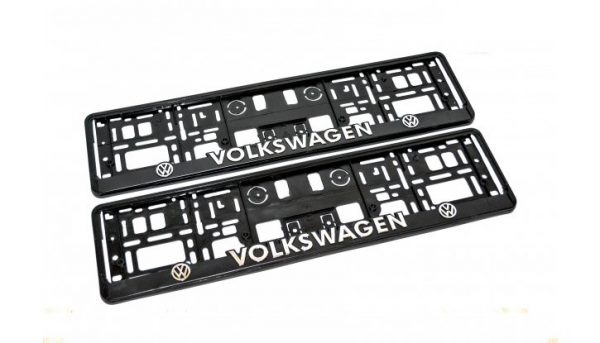 Vw Pattern Frame Volkswagen Number Plate Frames – OEM Stylez