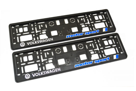 Volkswagen Motorsport Number Plate Frames